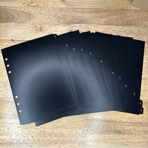 Cloth and Paper A5 Set of Gold on Black Monthly Tab Dividers